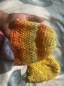 Baby Girl Hairband Cum Caps Set Of 3..!
