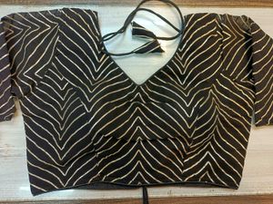 Black Gottapatti Blouse