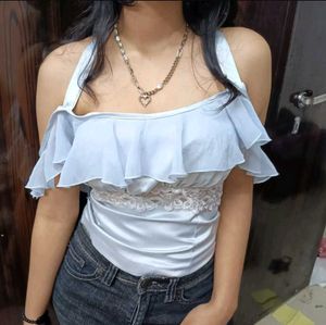 Ujin Lacey Blue Top
