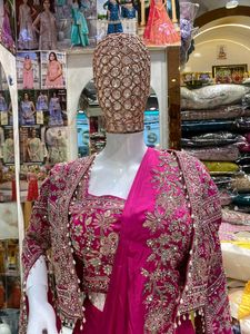 Pre Draped Indo Western Saree With Jacket