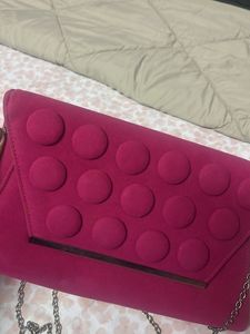 Dark Pink Sling Plus Clutch