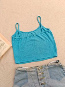 Blue Crop Top