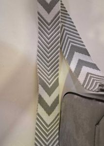 Stylish Grey Patterned Bag Strap