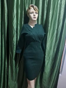 Elegant Green Sweater Dress