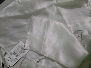 White Satin Lace-Up Top