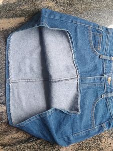 Denim Skirt Very Good Quality Lenth 16 Inchs