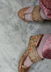 Floral Embroidered Mule