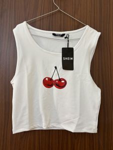 Shein Cute Cherry Print Top