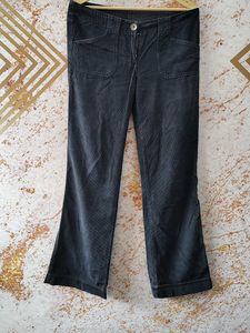 Dark Wash Corduroy Flare Pants