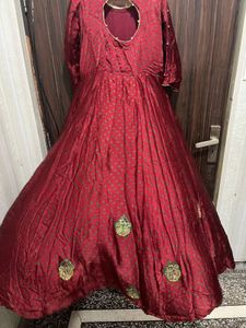 Elegant Embroidered Anarkali Suit