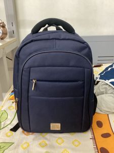 Lino Perros Navy blue solid Laptop Backpack