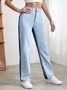 Two-Tone Denim Jeans