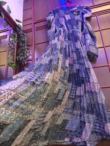 Patchwork Print Maxi Dress