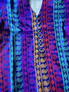 Purple Chanderi  Silk Kurti