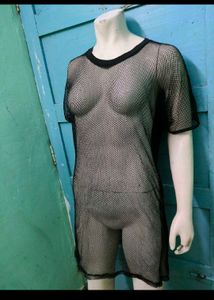 Black Mesh Top
