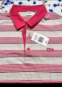 Fila Classic Stripe Shirt** 🩷⚪  *Sporty Elegance