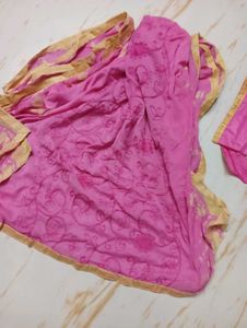 pink dress material