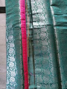 Elegant Green &amp; Pink Saree