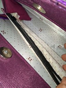 Red,rani pink, and purple Embroidered Clutches