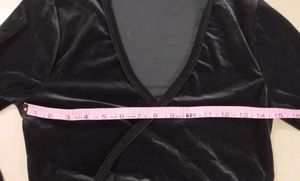 Black Velvet Wrap Top