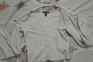 Forever 21 Grey Crop Top