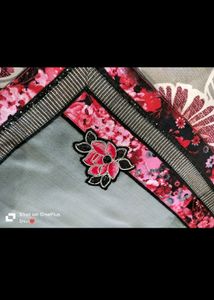 Party Wear Grey Saree