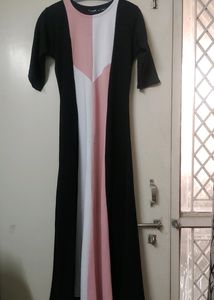 Blocked Fit&amp;flared Dress