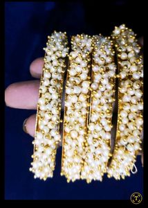 Pearl Bangles set for 4