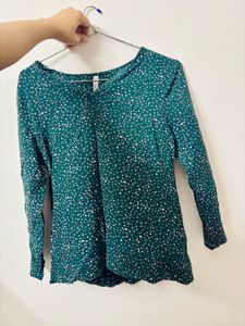 Floral Green Top