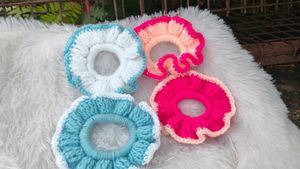 Handmade Crochet Scrunchies - Set of 4