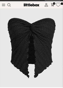 Black tube crop top