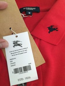 Brand New Burberry London Red Polo Shirt