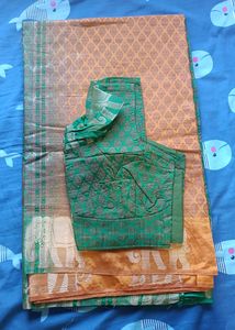 Silk Cotton Yellow Saree
