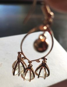 Long earring with pearl style