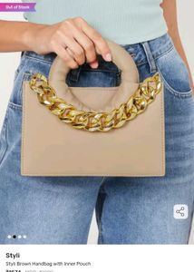 Styl Brown Handbag with Inner Pouch