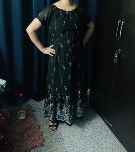 Black Off Shoulder Maxi Dress
