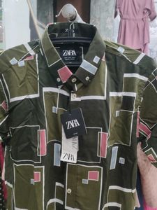 Zara Geometric Print Shirt