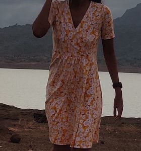 Floral Print Wrap Dress