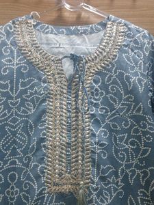 Elegant Blue Printed Kurta