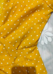 Polka Dot Harpa Wrap Top