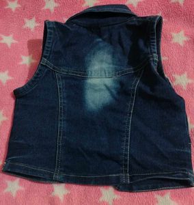 Denim Skirt Set with Jacket