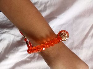 Orange Beaded Bracelet