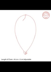 GIVA 925  Silver Heart Pendant With Link Chain