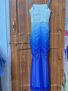 Newme ombre mesh blue dress
