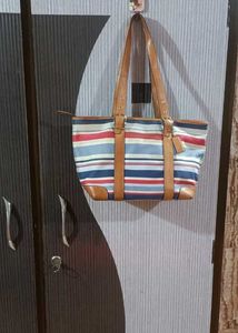 Coach Hampton Stripe Tote