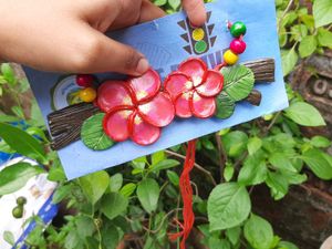 Handmade Clay Floral Necklace