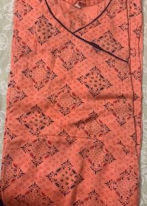 Front Slit Angrakha Kurti With Pants