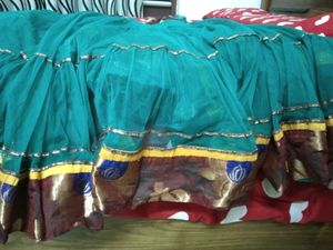 Green Anarkali Set With Stone Work