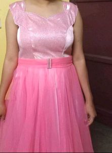 Pink Tulle Maxi Dress