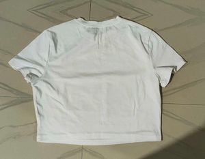 SAVANA Printed Pullover T-shirt (crop)